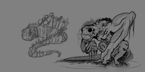 Swamp monsters sketch